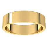 14K Solid Gold Flat Wedding Band (2 – 7 mm)